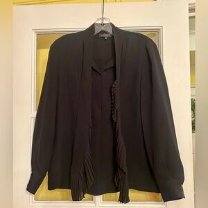 Lafayette 148 New York Black Blouse